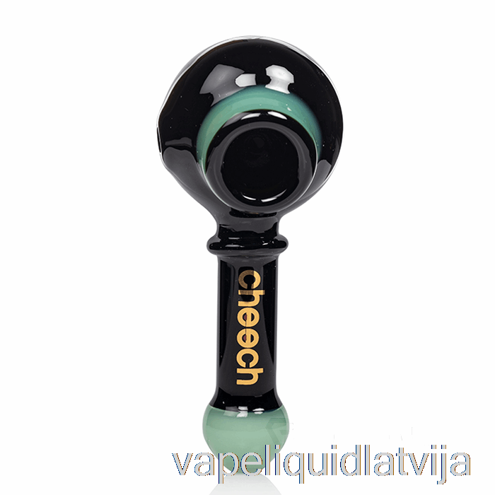 Nefrīta Stikla Dual Spoon Pipe Black / Jade Vape šķidrums